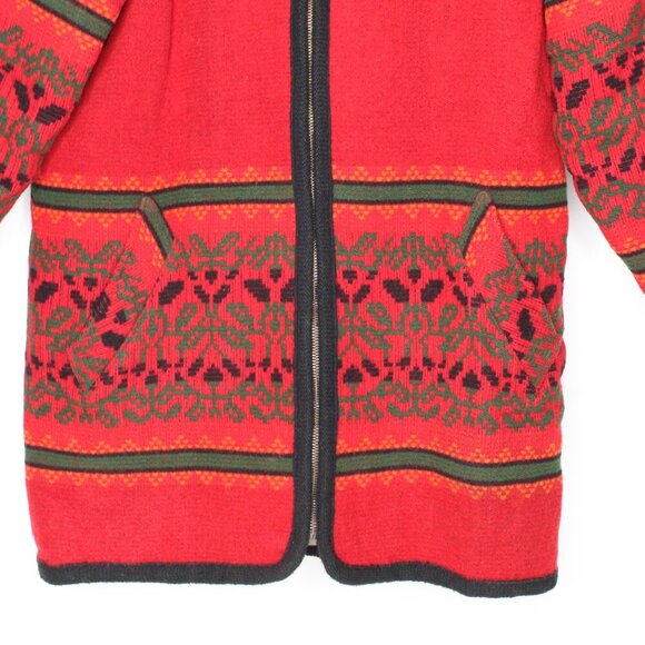 Vintage Woolrich Wool Knitted Southwestern Blanket Hooded Jacket - Picture 3 of 16